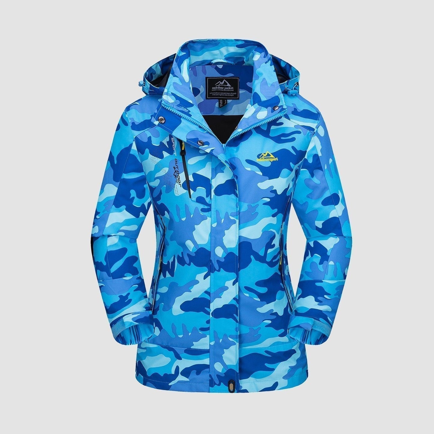 3-in-1 wasserdichter Wintermantel, mit Fleece gefüttert, zweiteiliger Anzug, Ski- und Wanderjacke mit Kapuze
