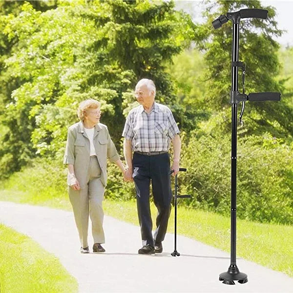 🔥💥Aluminiumlegierung mit LED-Licht, rutschfester Faltstock💥👵
