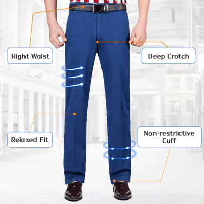đ„ Herren High Waist Straight Fit Stretch Jeans