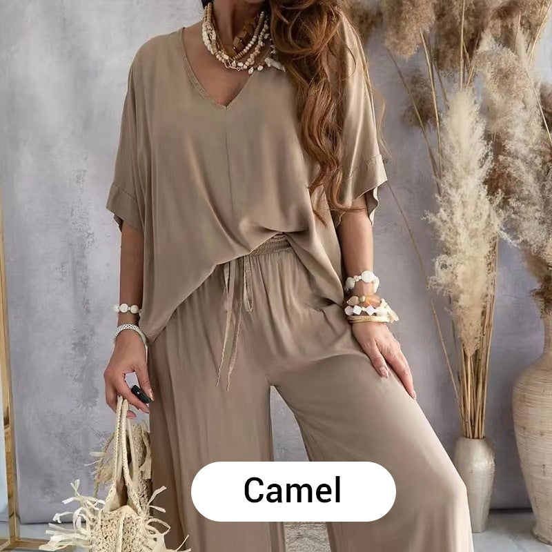 ✨Mädchenhaftes, einfarbiges, lockeres Freizeit-Set | Schlank und lang × Vielseitige Kombinationsmöglichkeiten 👚👖