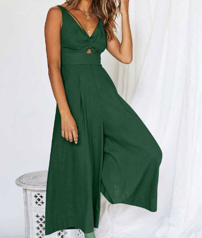š„2024 Neues Modellš„Jumpsuits mit V-Ausschnitt und Ausschnitt und hoher Taille