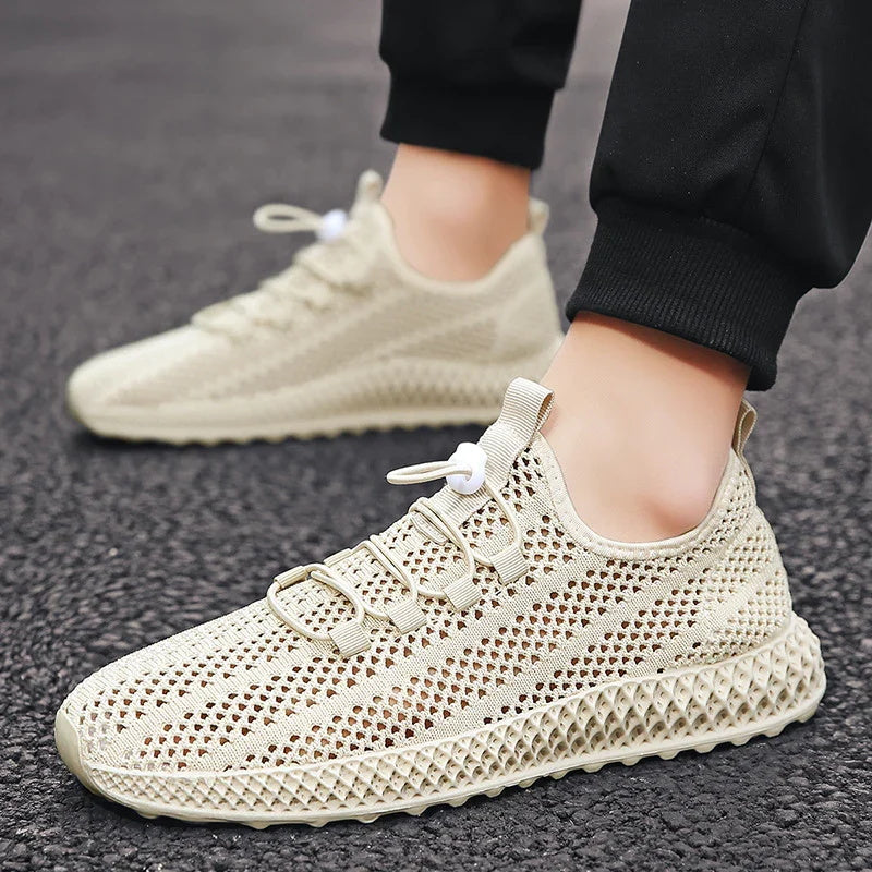 2024 Sommer Neue Produkte-Atmungsaktive dünne Mesh hohle Herrenschuhe