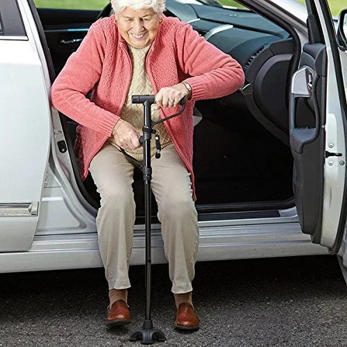 🔥💥Aluminiumlegierung mit LED-Licht, rutschfester Faltstock💥👵