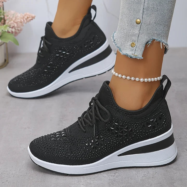 đ„đ„Letzter Tag der Aktion, profitieren Sie von 50 % Rabattđ„ Atmungsaktive orthopĂ€dische Sportschuhe fĂŒr Damen, lĂ€ssiger und trendiger Stil, verziert mit eingearbeiteten Strasssteinen.