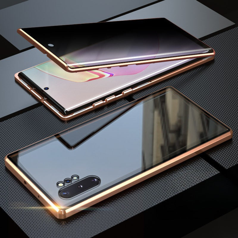 Anti-Peeping Magnetisches gehärtetes Glas doppelseitige Handyhülle für Samsung S25-21 Serie