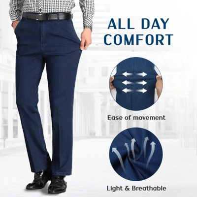 đ„ Herren High Waist Straight Fit Stretch Jeans