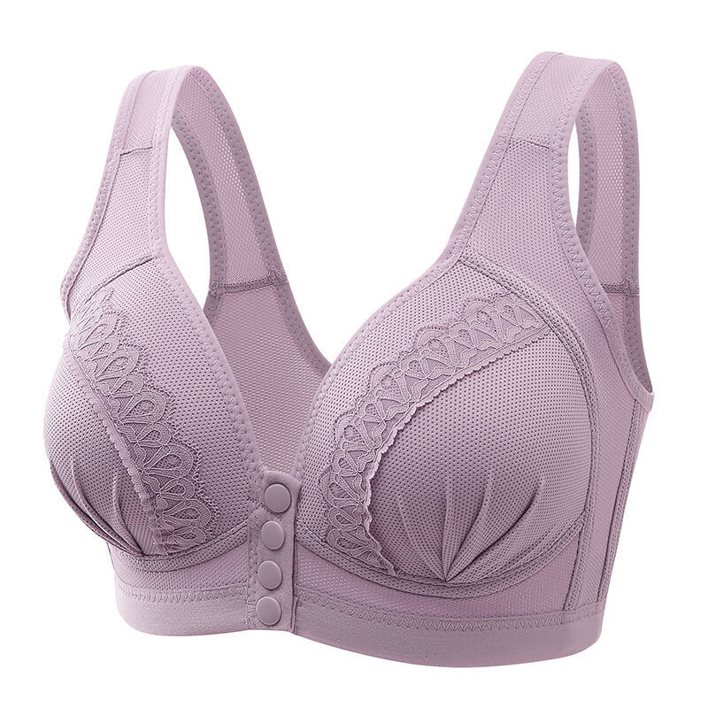 👙Kaufen Sie 1 und erhalten Sie 2 gratis ❤️🔥Atmungsaktiver, hautfreundlicher Baumwoll-BH mit Knopf vorne
