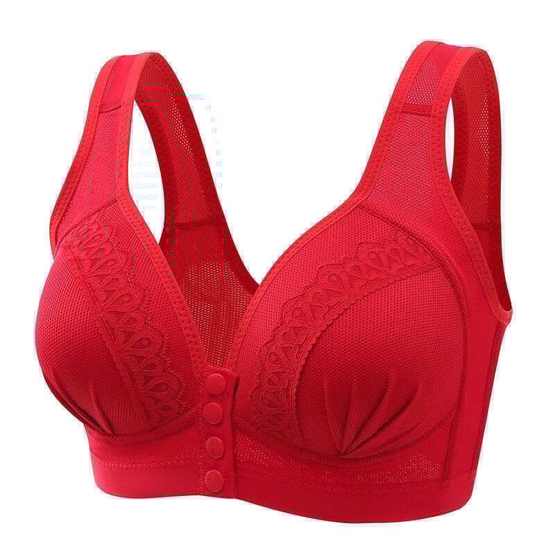 👙Kaufen Sie 1 und erhalten Sie 2 gratis ❤️🔥Atmungsaktiver, hautfreundlicher Baumwoll-BH mit Knopf vorne