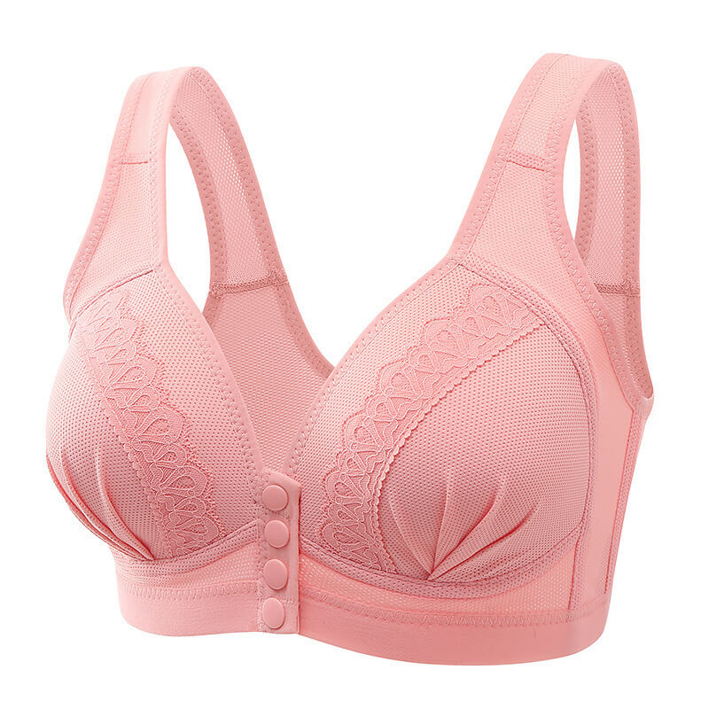 👙Kaufen Sie 1 und erhalten Sie 2 gratis ❤️🔥Atmungsaktiver, hautfreundlicher Baumwoll-BH mit Knopf vorne
