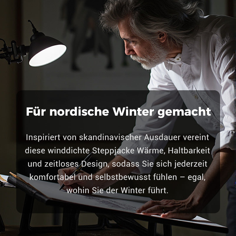 Gepolsterte Windjacke mit Kapuze für Herren