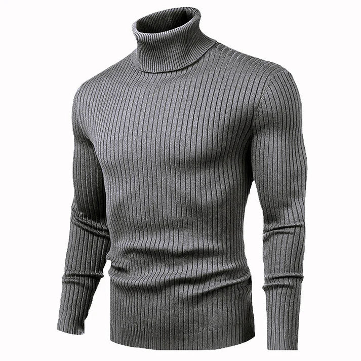 Herren Rollkragenpullover mit schmaler Passform Weiches Strickmuster für Herren