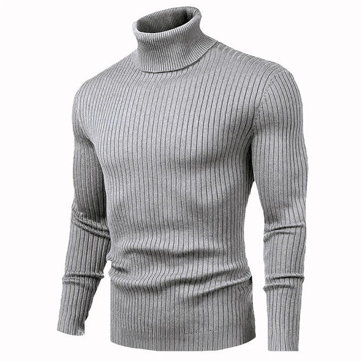 Herren Rollkragenpullover mit schmaler Passform Weiches Strickmuster für Herren