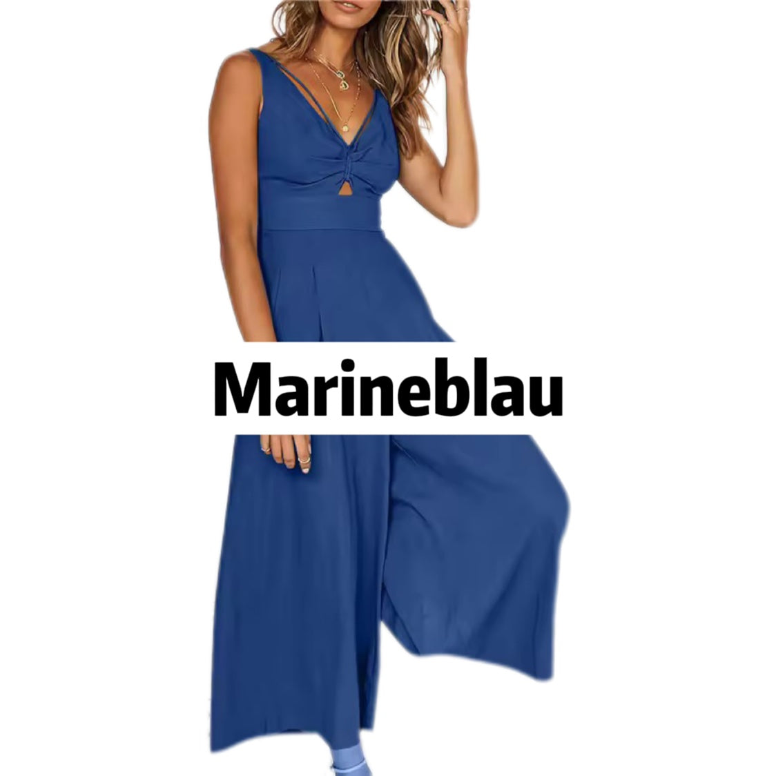 š„2024 Neues Modellš„Jumpsuits mit V-Ausschnitt und Ausschnitt und hoher Taille