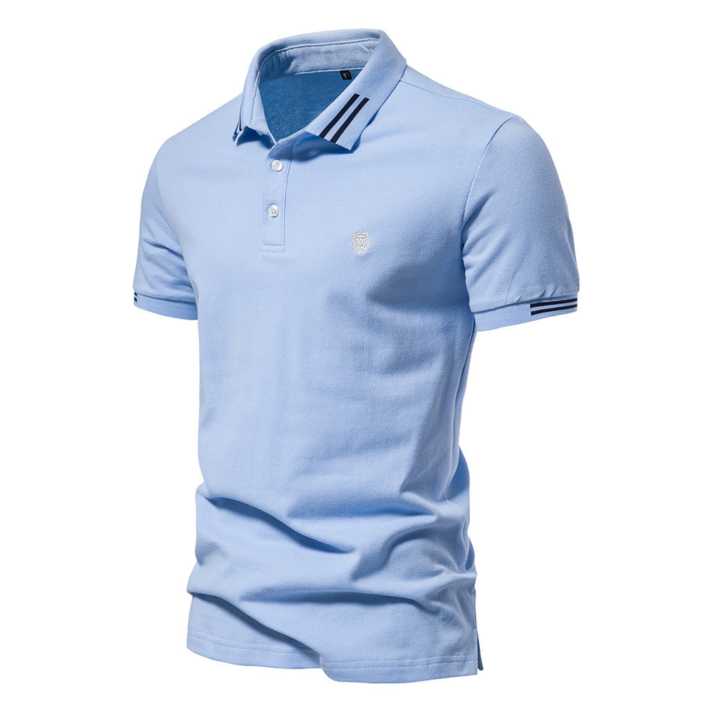 Klassisches Kurzarm-Golfshirt aus Baumwolle mit Revers für Herren