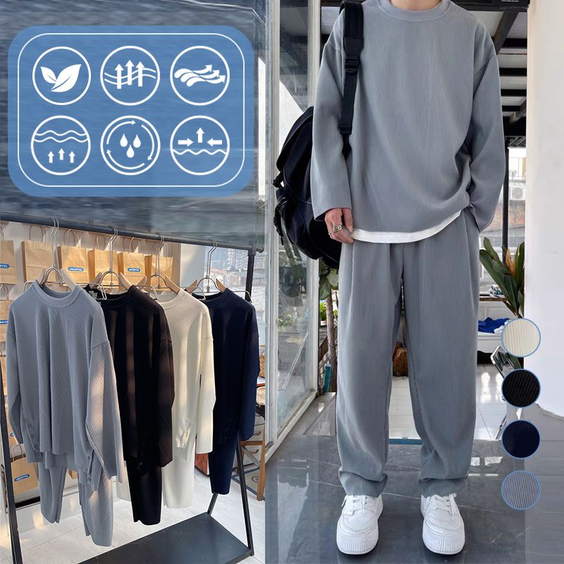 Lockeres, modisches, langärmliges 2-teiliges Set für Herren 🎁Kaufen Sie 2 und erhalten Sie kostenlosen Versand