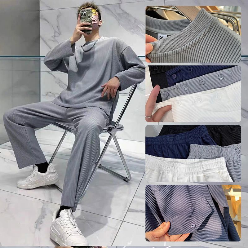 Lockeres, modisches, langärmliges 2-teiliges Set für Herren 🎁Kaufen Sie 2 und erhalten Sie kostenlosen Versand