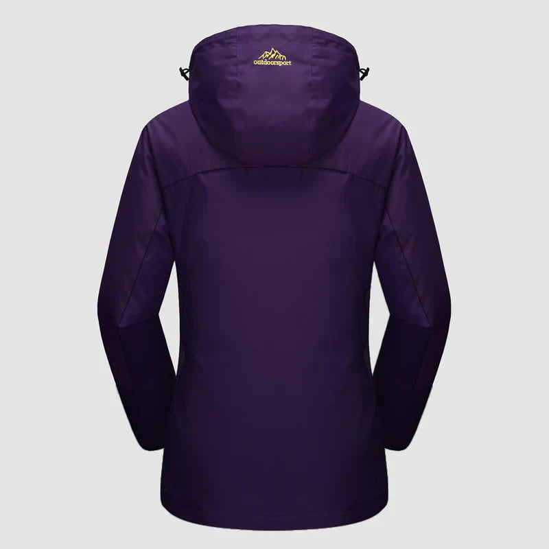 3-in-1 wasserdichter Wintermantel, mit Fleece gefüttert, zweiteiliger Anzug, Ski- und Wanderjacke mit Kapuze