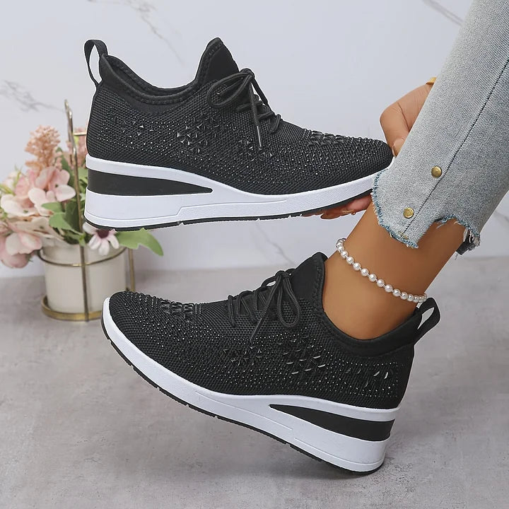 đ„đ„Letzter Tag der Aktion, profitieren Sie von 50 % Rabattđ„ Atmungsaktive orthopĂ€dische Sportschuhe fĂŒr Damen, lĂ€ssiger und trendiger Stil, verziert mit eingearbeiteten Strasssteinen.