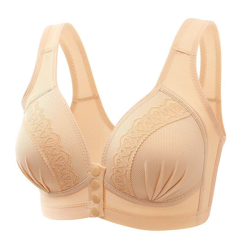 👙Kaufen Sie 1 und erhalten Sie 2 gratis ❤️🔥Atmungsaktiver, hautfreundlicher Baumwoll-BH mit Knopf vorne