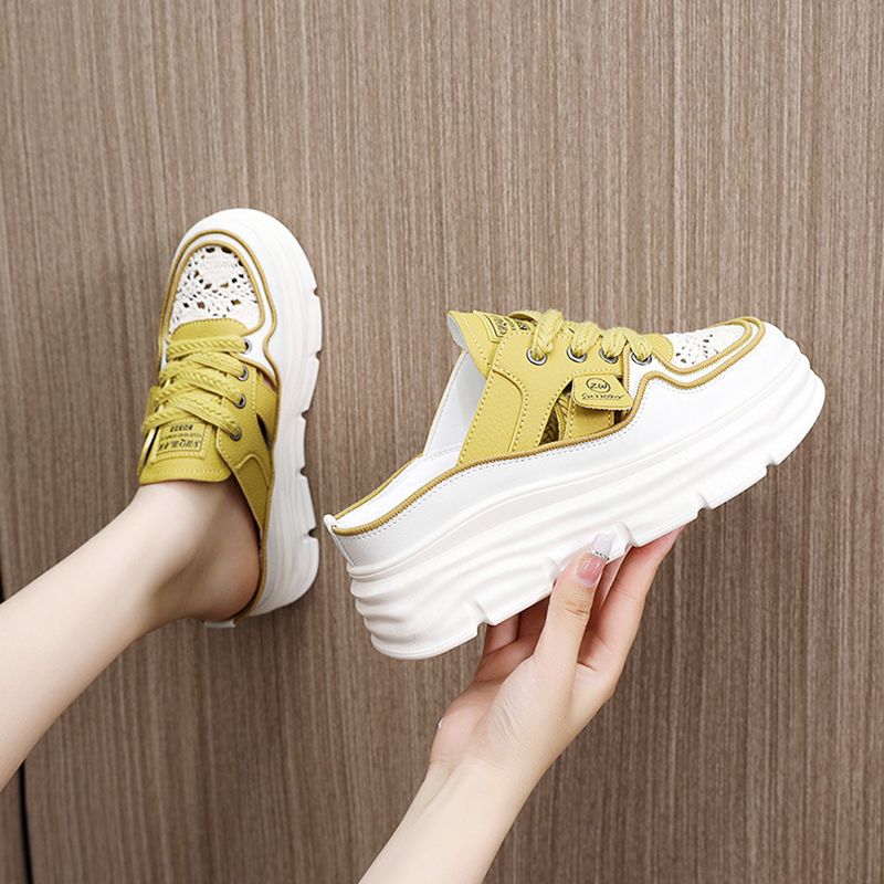 Jahrestag🔥Kostenloser Versand🔥Leichte, atmungsaktive Schuhe mit dicker Sohle und Hohlraum für Frauen