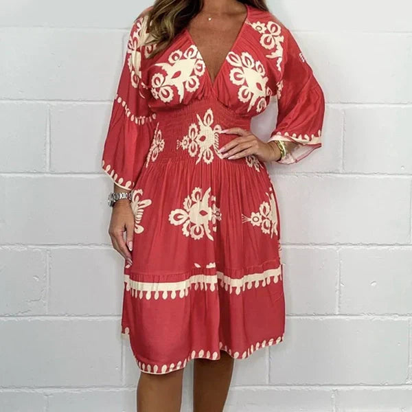 ⏰💥Letzter Verkaufstag zum halben Preis⏰💥Bedrucktes Sommerkleid für Damen