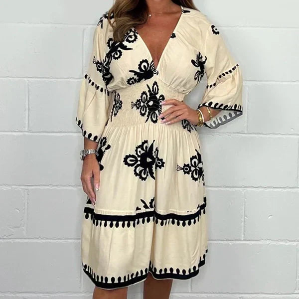 ⏰💥Letzter Verkaufstag zum halben Preis⏰💥Bedrucktes Sommerkleid für Damen