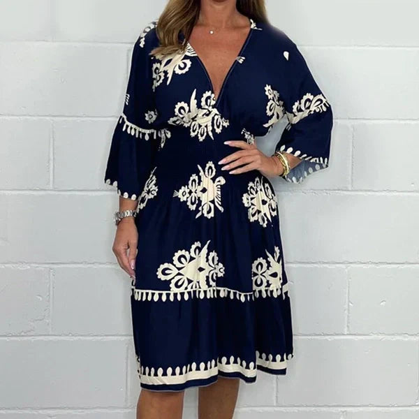 ⏰💥Letzter Verkaufstag zum halben Preis⏰💥Bedrucktes Sommerkleid für Damen