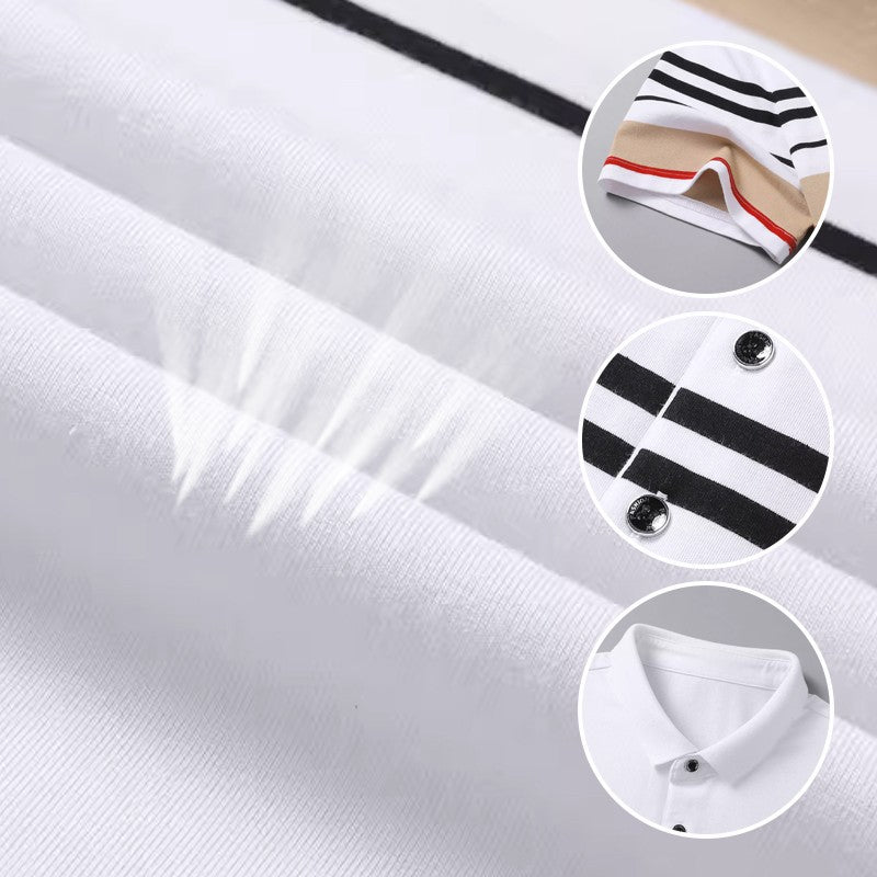 🔥Neu für den Sommer - 10 € Rabatt🔥Modisches atmungsaktives gestreiftes Hemd mit kurzen Ärmeln und Revers für Herren