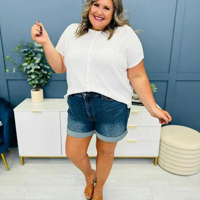 💥Mid-Rise-Jeans-Shorts für Frauen