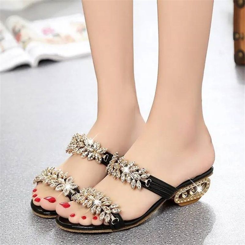 Hochwertige, modische Strass-Sandalen für Damen