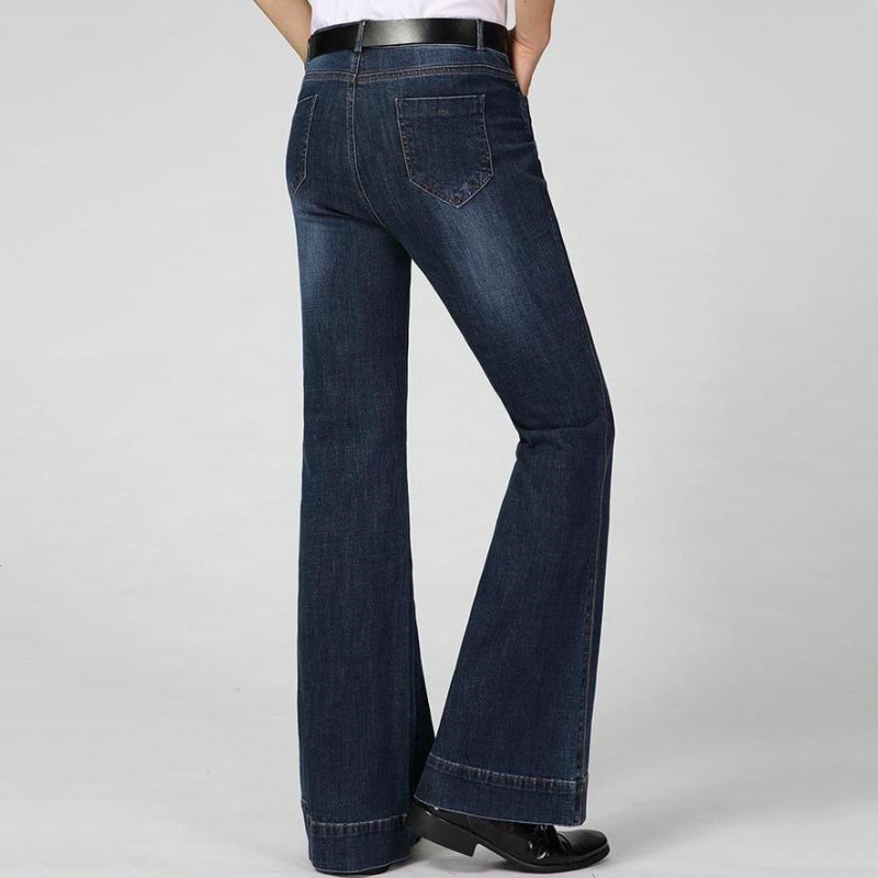 Sommer Atmungsaktive Damen Mid Waist Wide Leg Flared Pants