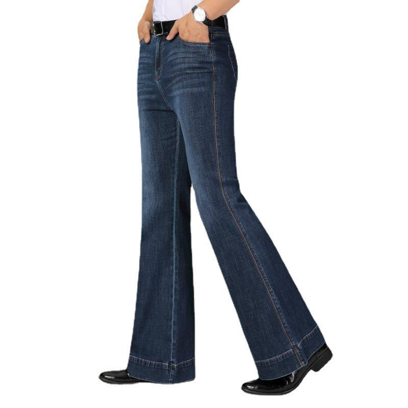 Sommer Atmungsaktive Damen Mid Waist Wide Leg Flared Pants