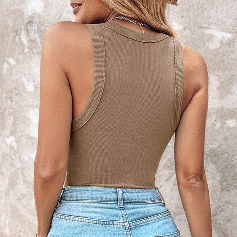 💖Ribbestrikket, elastisk topp med hylle-BH