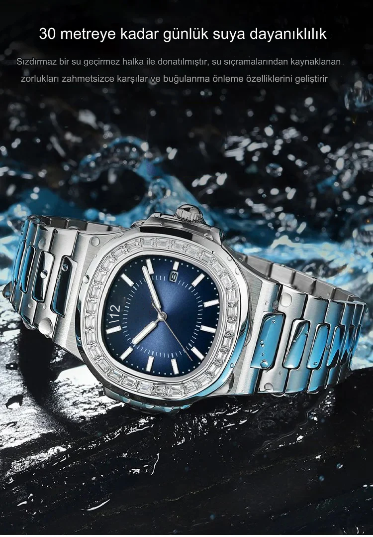 đ„2024 Neue quadratische Luxus-Quarz-Uhr im britischen Stil fĂŒr Herren, wasserdicht
