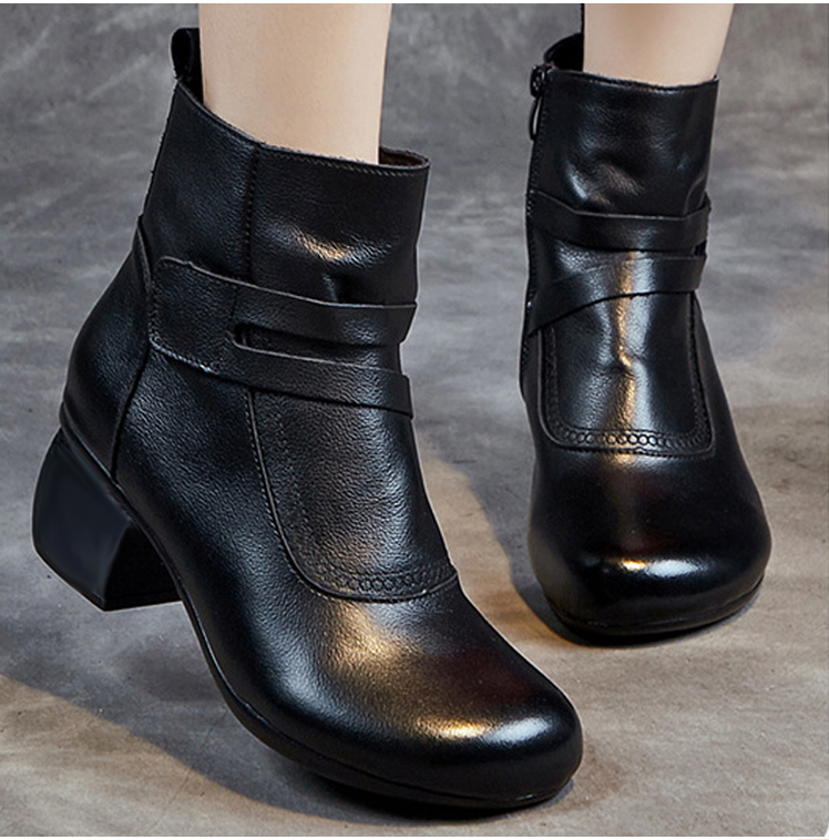 đ˘Neu fĂźr 2024 Damenstiefel retro vielseitig Leder