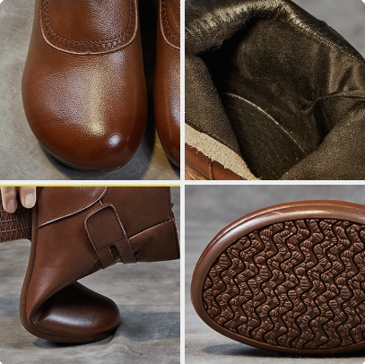 đ˘Neu fĂźr 2024 Damenstiefel retro vielseitig Leder