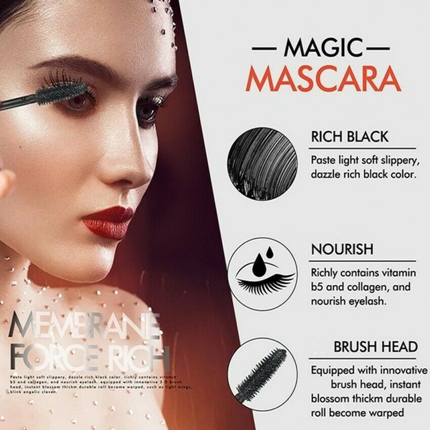 đ„ Kaufen Sie 1 und erhalten Sie 1 gratis đ„ Wasserfeste Mascara mit dicker Seidenfaser zur VerlĂ€ngerung der Wimpern