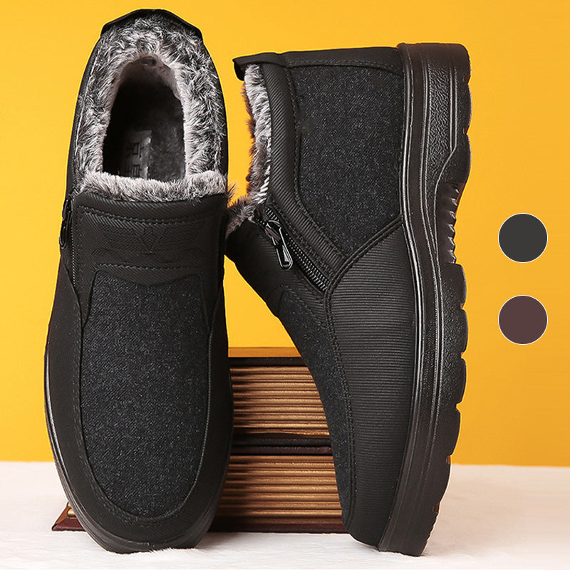 ORTHOPÄDISCHE WARME SCHNEESTIEFEL FÜR MÄNNER WASSERDICHTE RUTSCHFESTE WINTERSTIEFEL AUS FLEECE