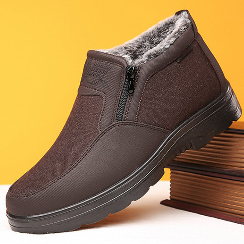 ORTHOPÄDISCHE WARME SCHNEESTIEFEL FÜR MÄNNER WASSERDICHTE RUTSCHFESTE WINTERSTIEFEL AUS FLEECE