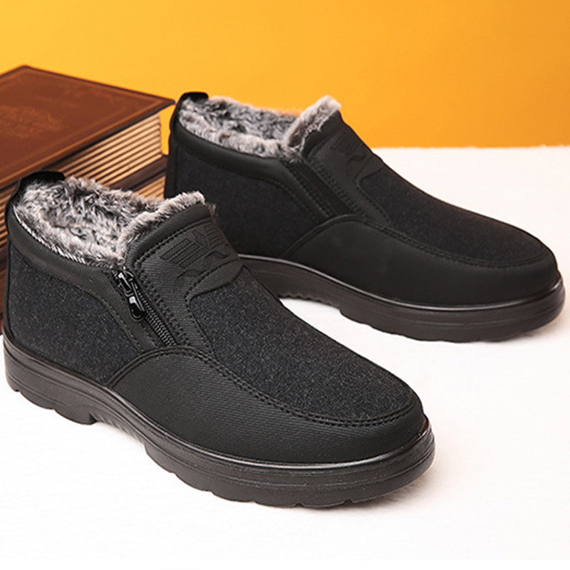 ORTHOPÄDISCHE WARME SCHNEESTIEFEL FÜR MÄNNER WASSERDICHTE RUTSCHFESTE WINTERSTIEFEL AUS FLEECE