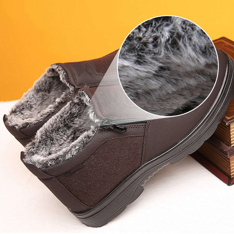 ORTHOPÄDISCHE WARME SCHNEESTIEFEL FÜR MÄNNER WASSERDICHTE RUTSCHFESTE WINTERSTIEFEL AUS FLEECE