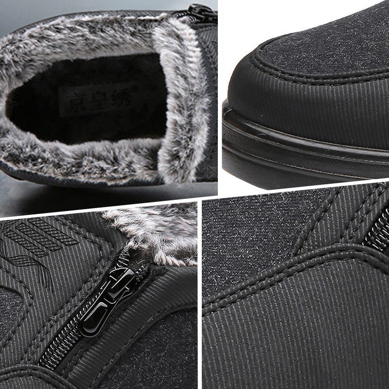 ORTHOPÄDISCHE WARME SCHNEESTIEFEL FÜR MÄNNER WASSERDICHTE RUTSCHFESTE WINTERSTIEFEL AUS FLEECE