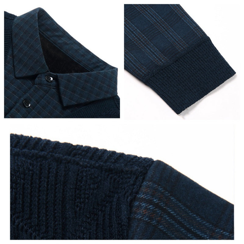 🔥Kauf 2 kostenloser Versand🔥Zweiteiliger Herren-Strickpullover mit falschem Revers