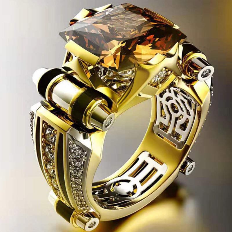 ⚡2025 Neujahrsverkauf für begrenzte Zeit🎁 - 49%OFF🔥 Robuster Vintage-Ring mit breitem Zirkonia