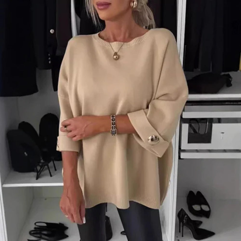 👚HEISSER VERKAUF 49% - Klassisches, einfarbiges Strickoberteil für Damen