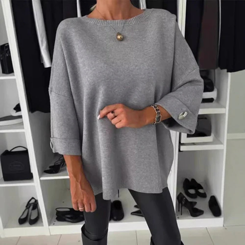 👚HEISSER VERKAUF 49% - Klassisches, einfarbiges Strickoberteil für Damen