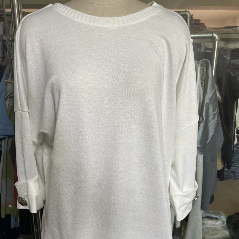 👚HEISSER VERKAUF 49% - Klassisches, einfarbiges Strickoberteil für Damen