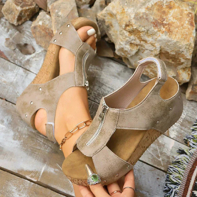 Neue korrigierende Keil-Sandalen mit offener Spitze für Frauen🌸🌸