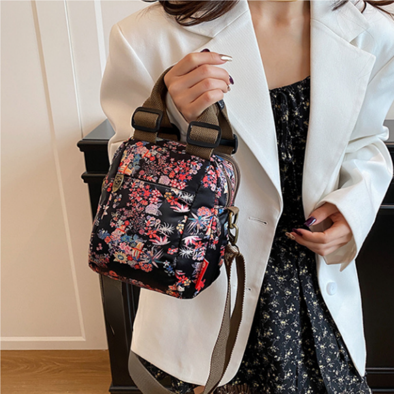 Damenmode Print Mehrschichtige Umhängetasche