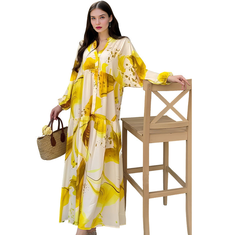 Women’s Floral V-Neck Maxi Dress